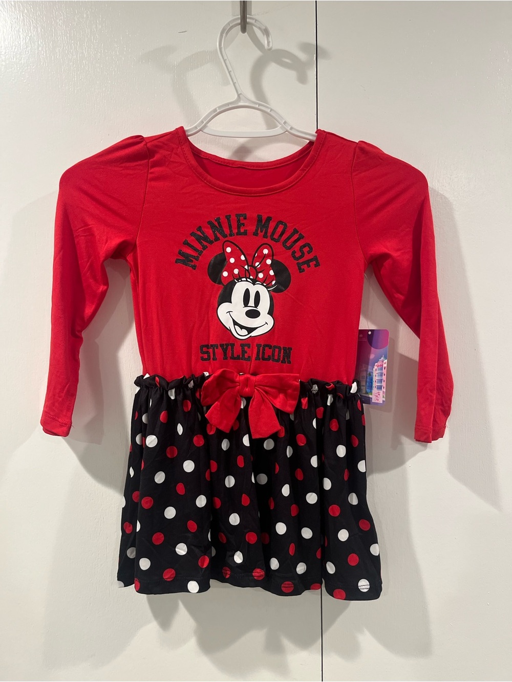 Disney Minnie Mouse Red Black White Polka Dot Dress